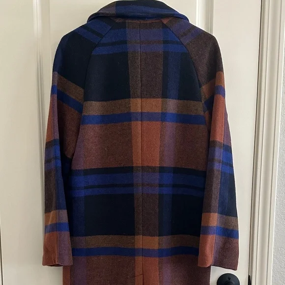 Avec Les Filles Plaid Pattern Coat in Blue | NWOT | Size XS - Picture 13 of 17